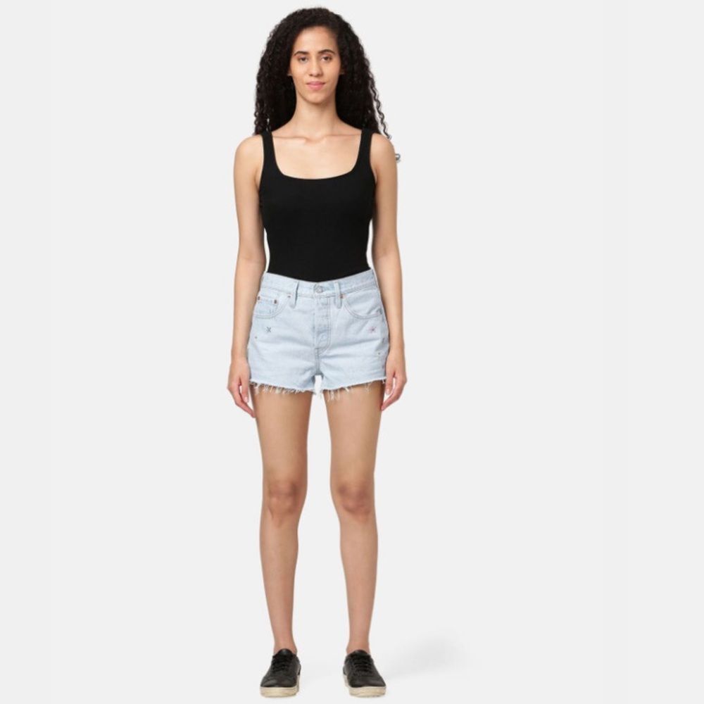 Levi's 501 Original Fit Hi-Rise Embroidered Button Fly Women Shorts  |  Size: 30